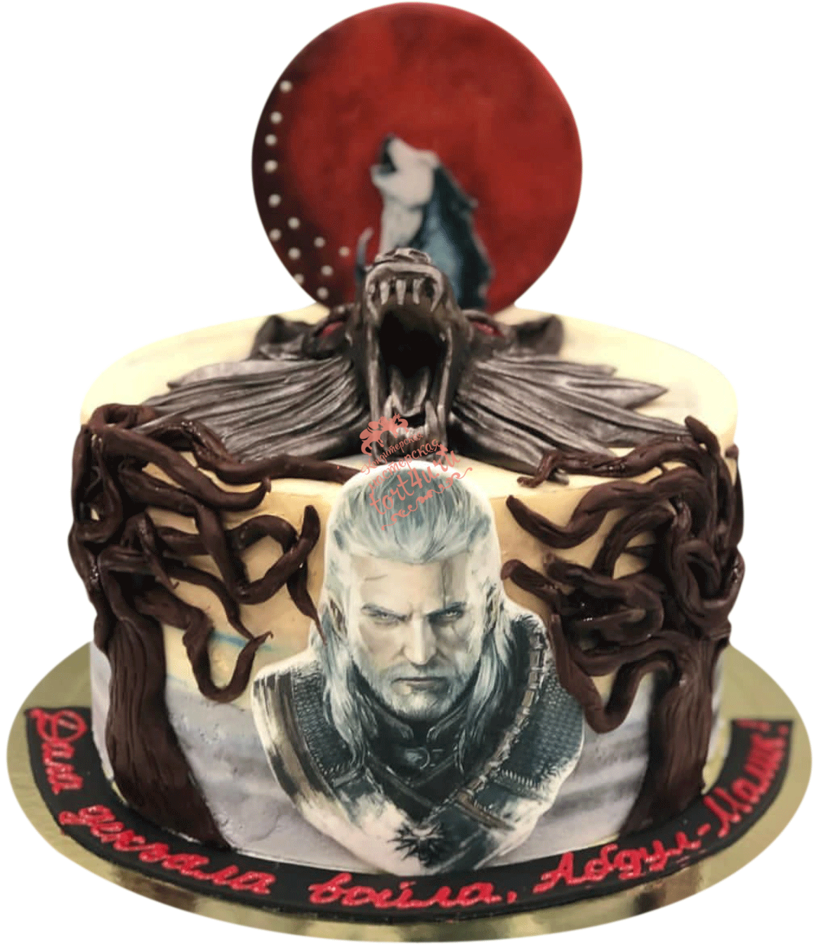 Bolo The Witcher Pasta americana