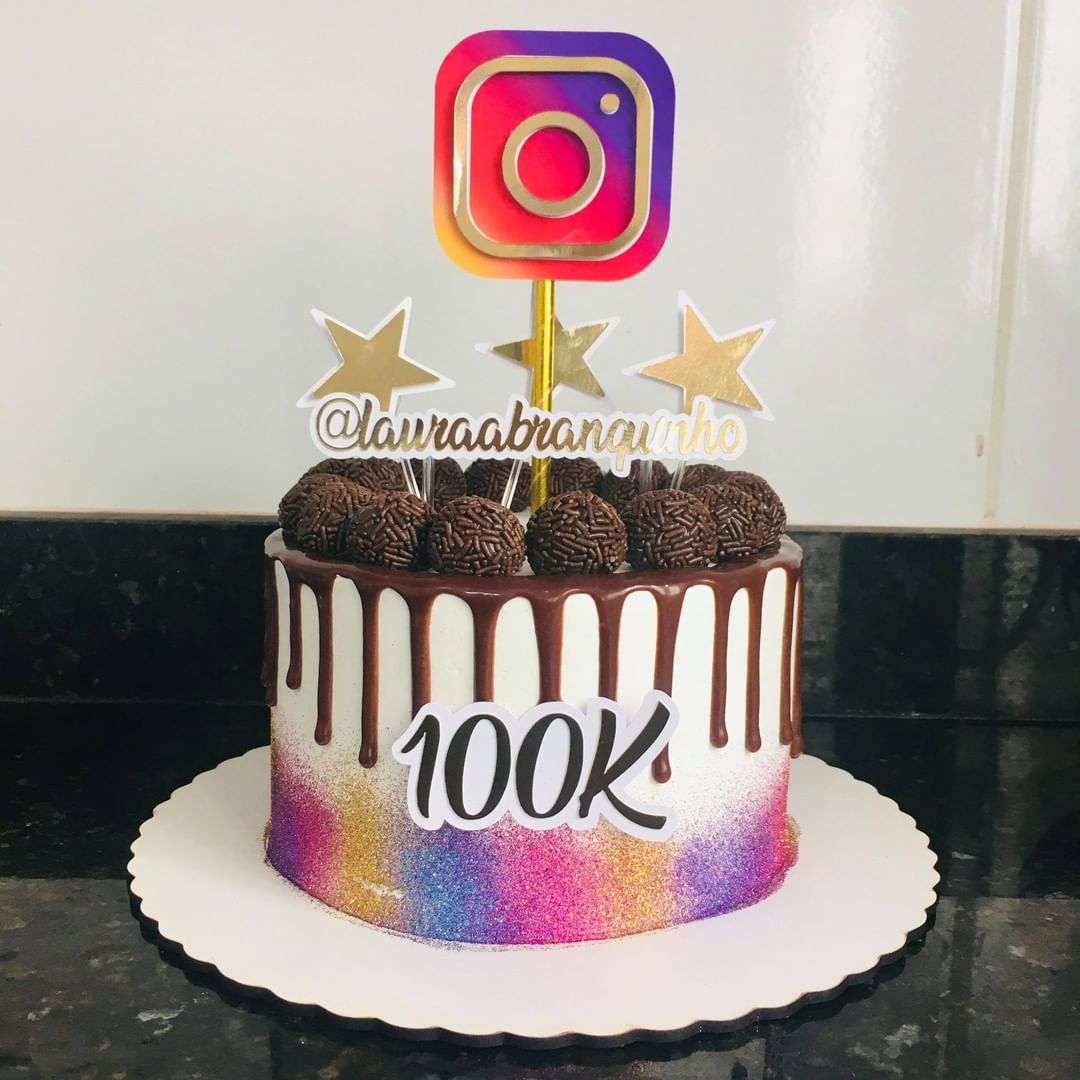 Bolo instagram: Decorado