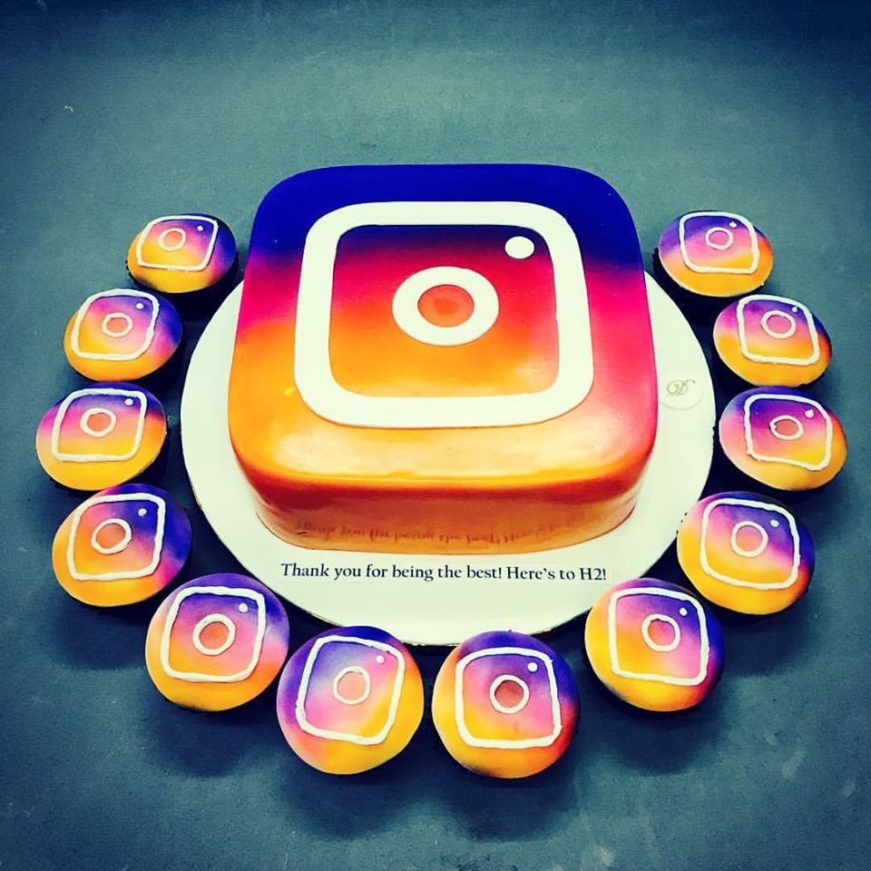 Bolo instagram: Decorado