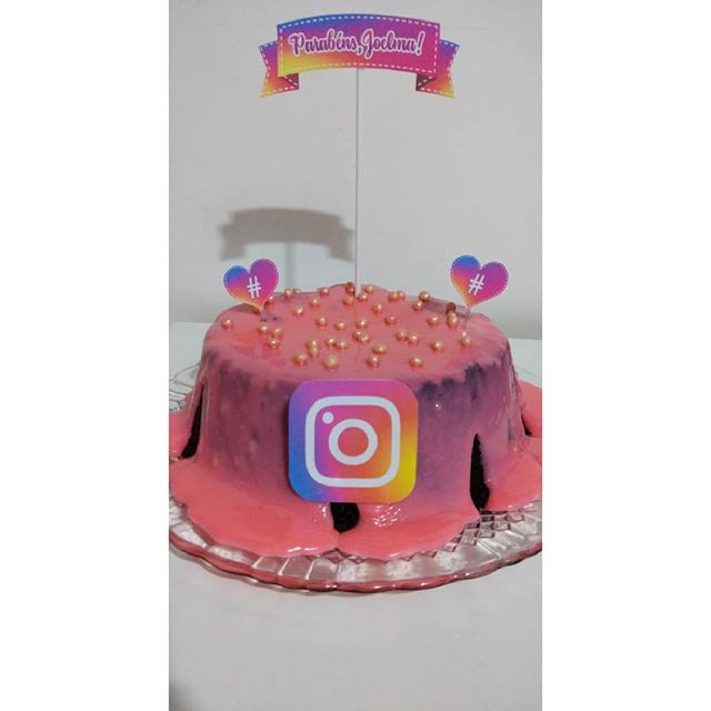 Bolo instagram: Decorado