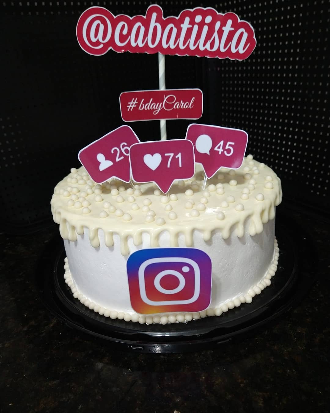 Bolo instagram: Tema