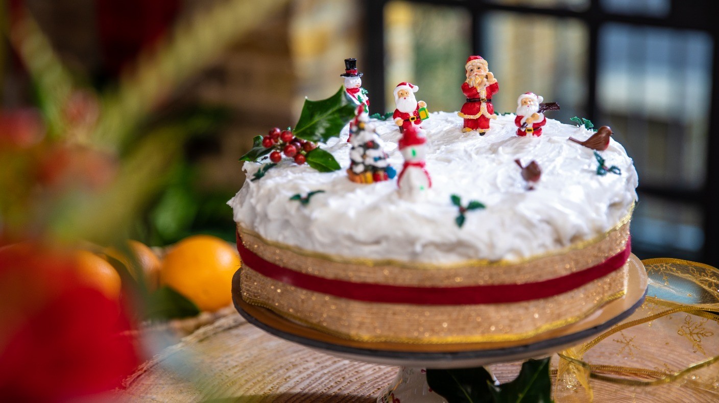 Bolo de natal Com Chantilly