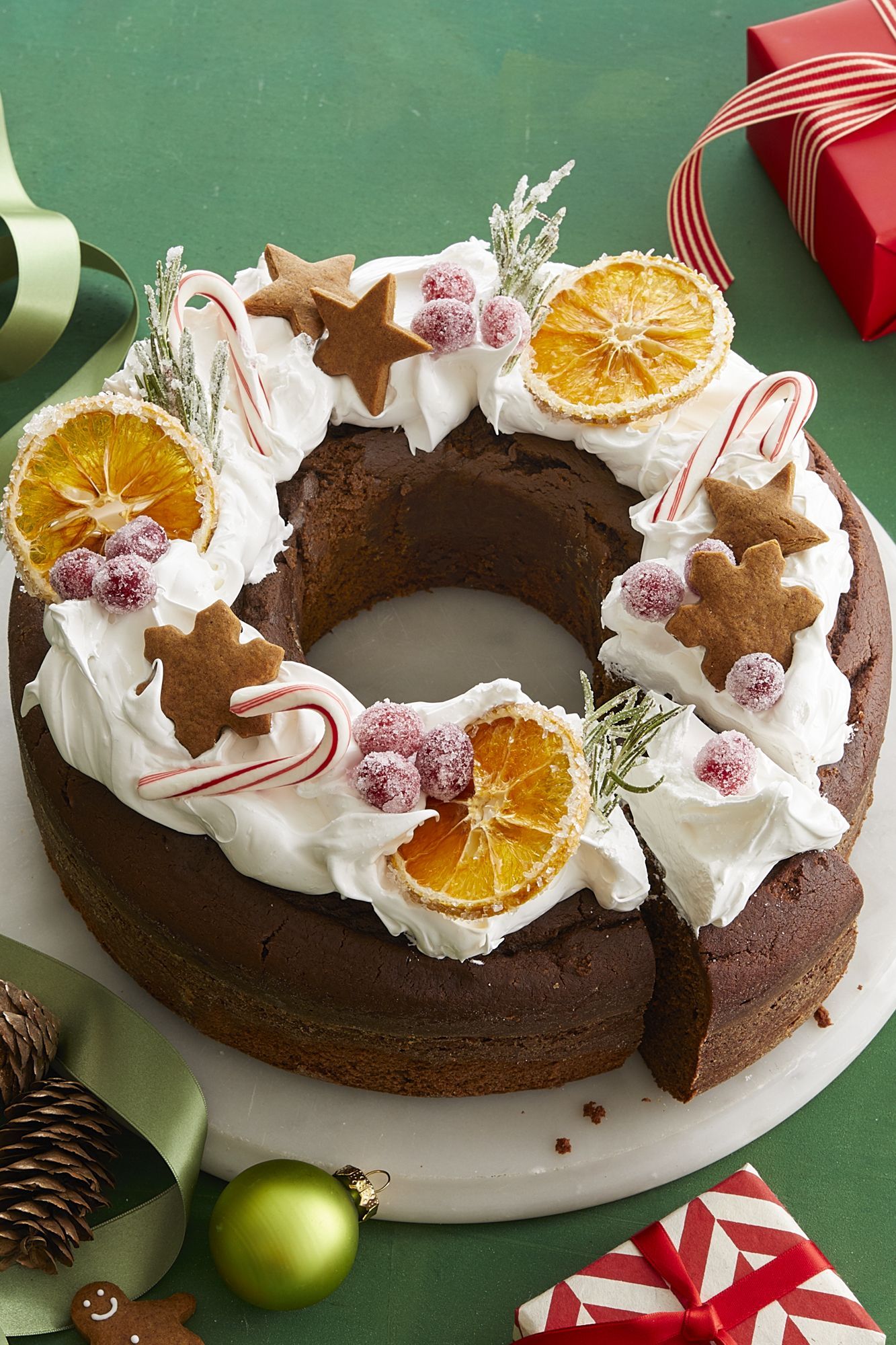 Bolo de natal Decorado com frutas