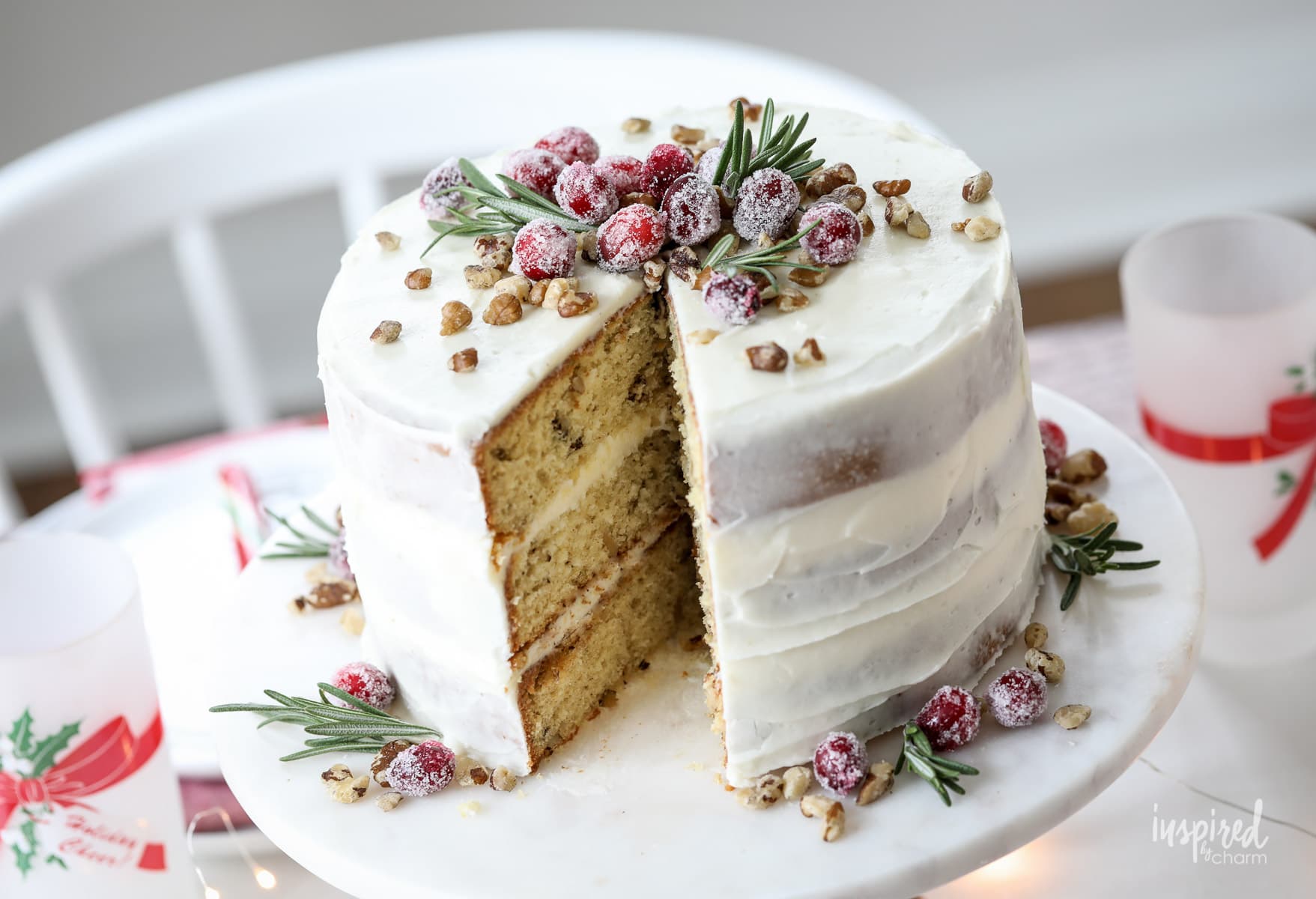 Bolo de natal Decorado com frutas