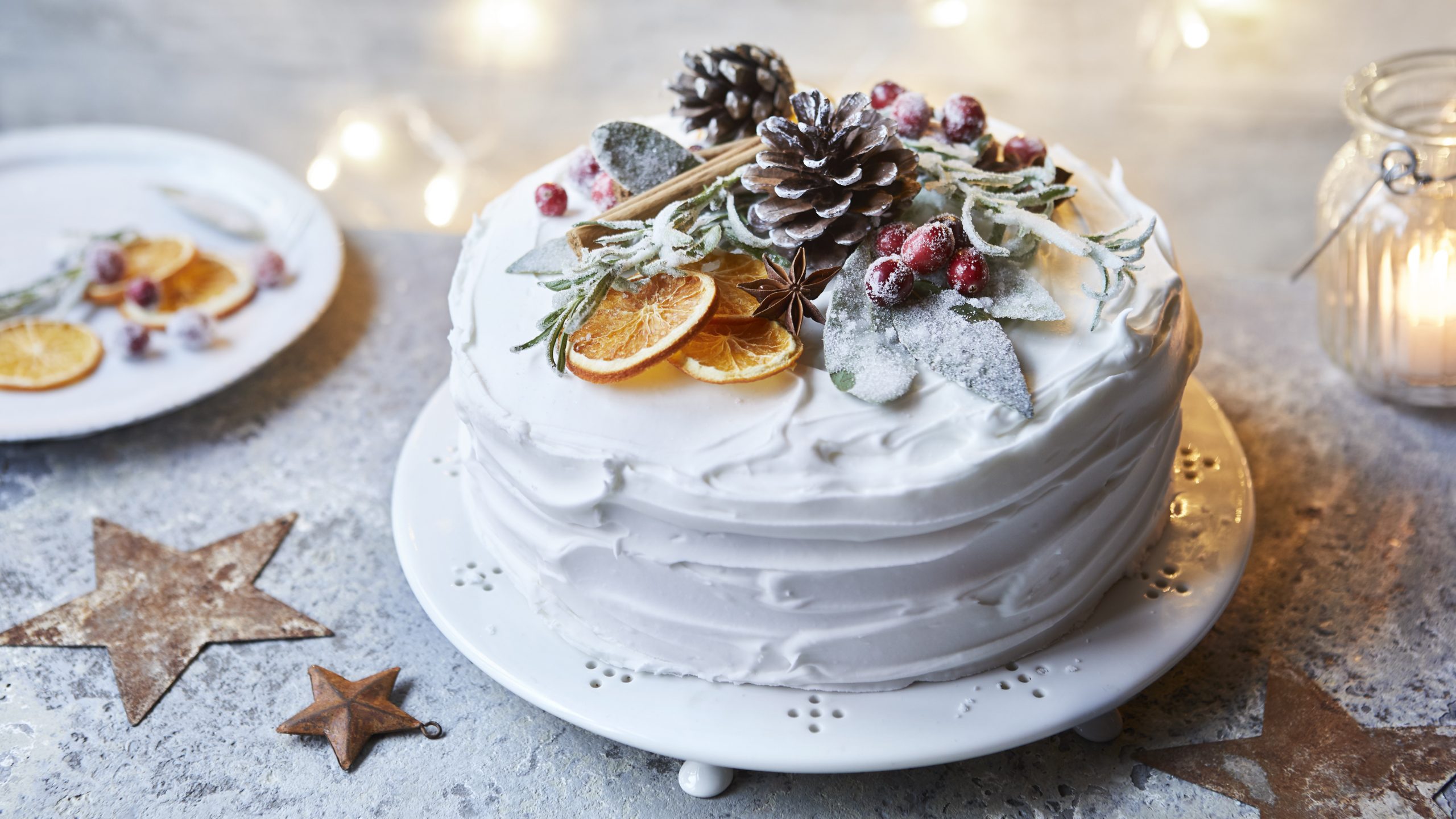 Bolo de natal Decorado com frutas