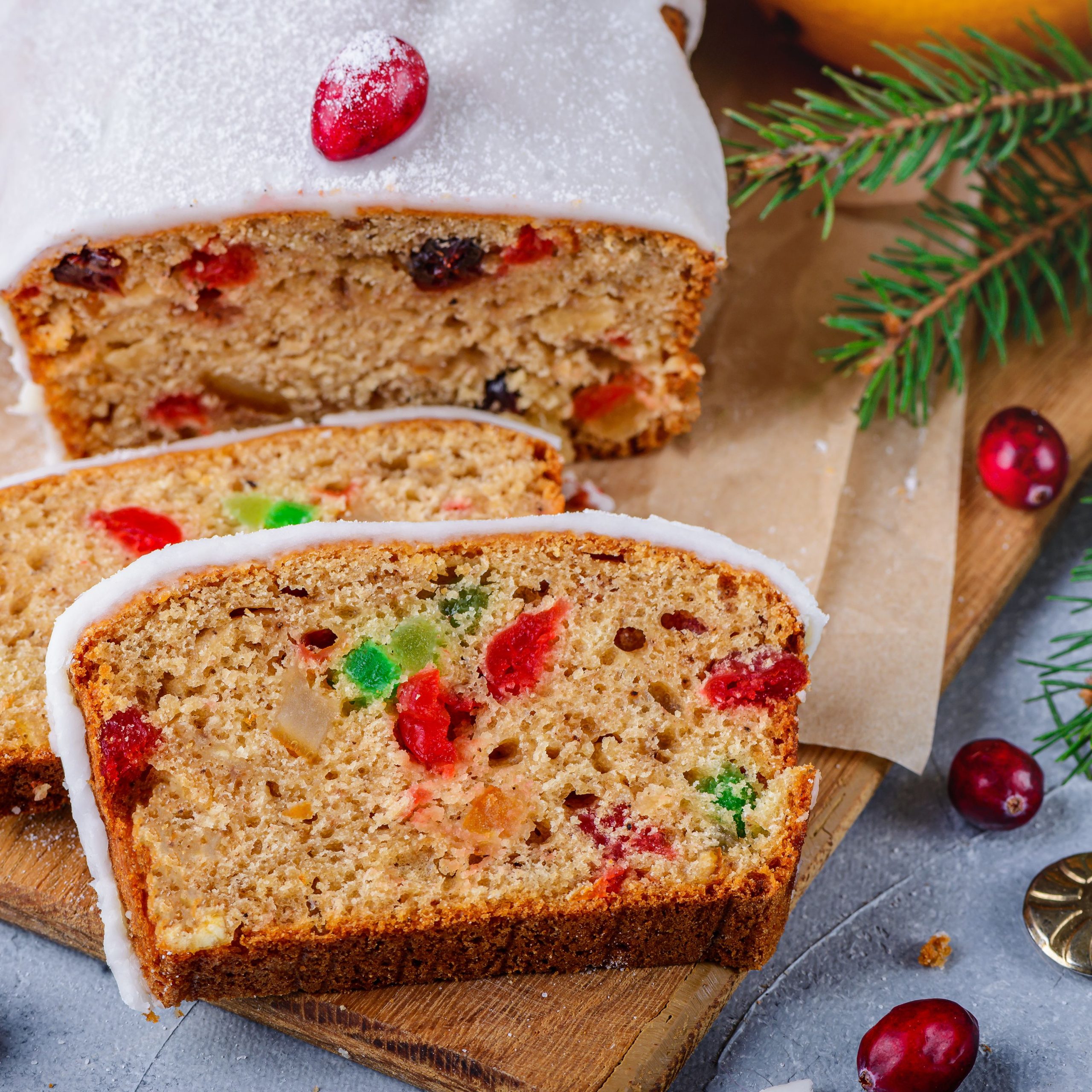 Bolo de natal Com frutas cristalizadas