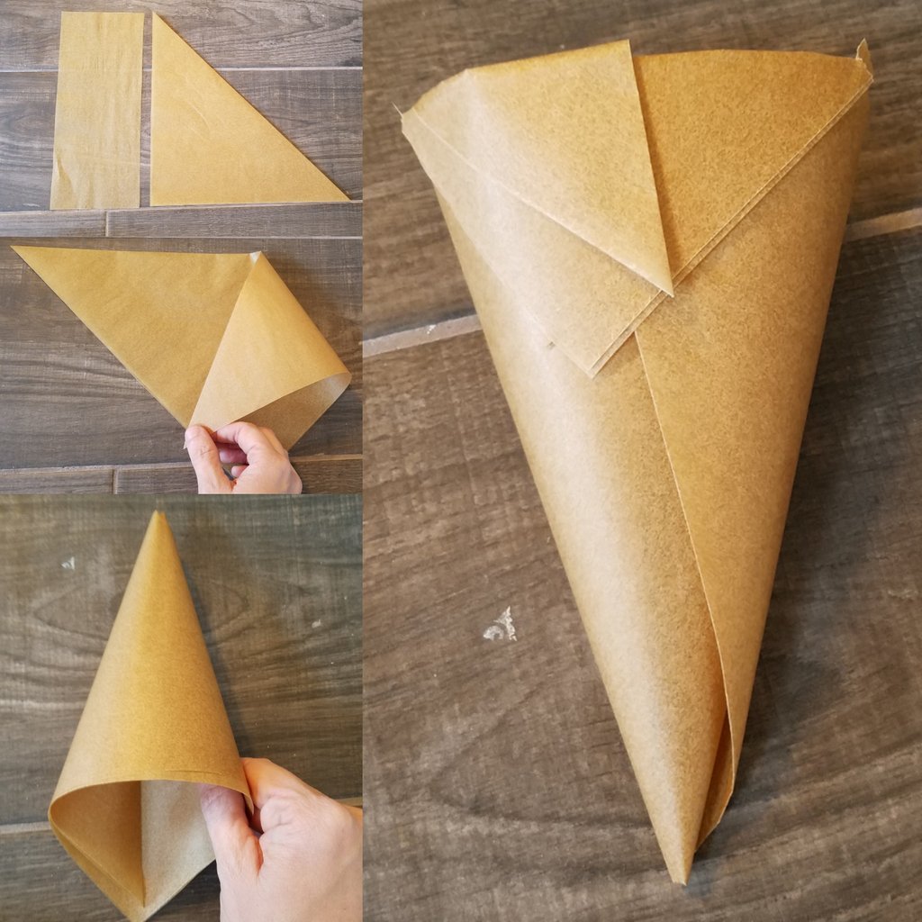 Como fazer Cone de papel Manteiga