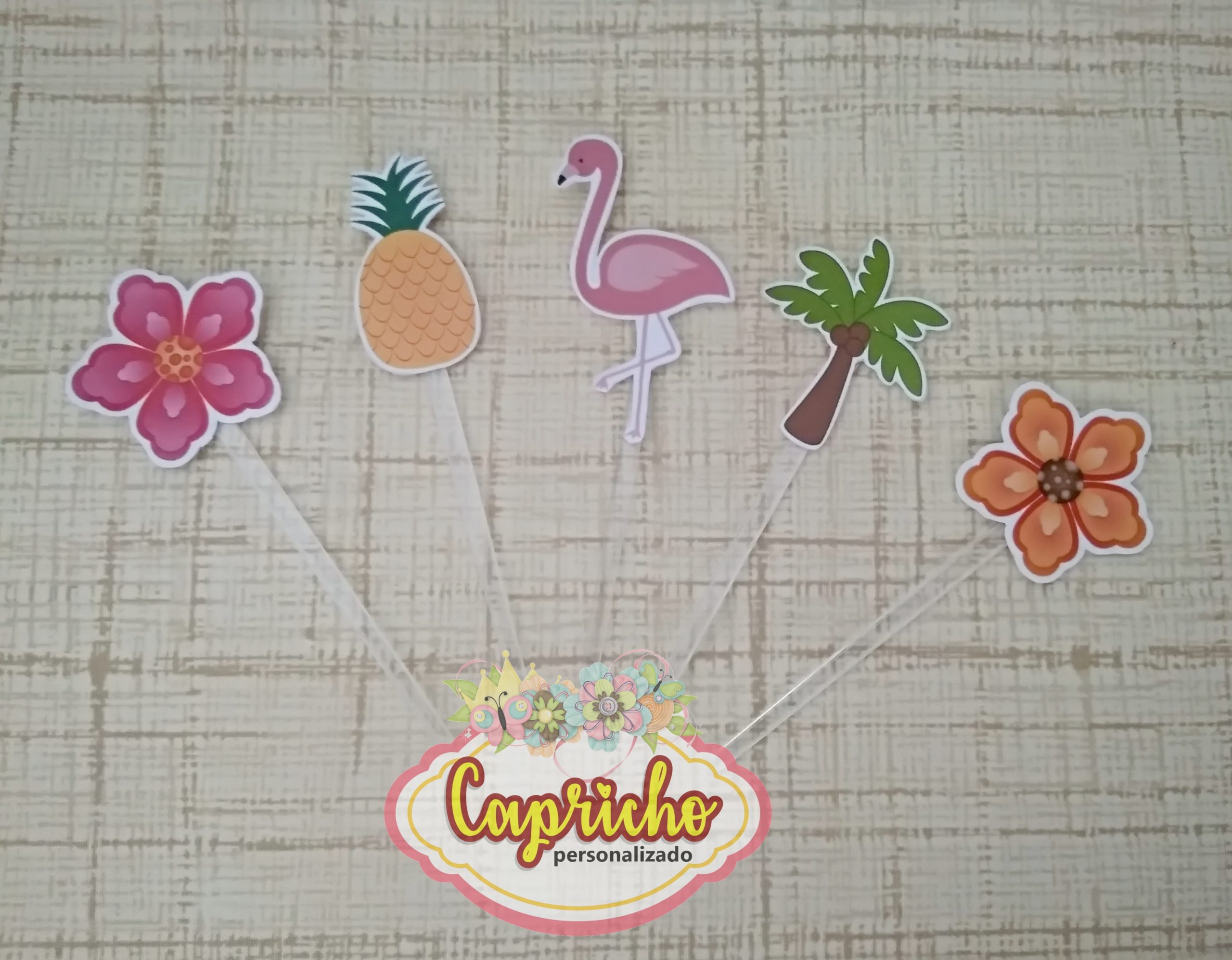 Topper para docinhos Flamingo