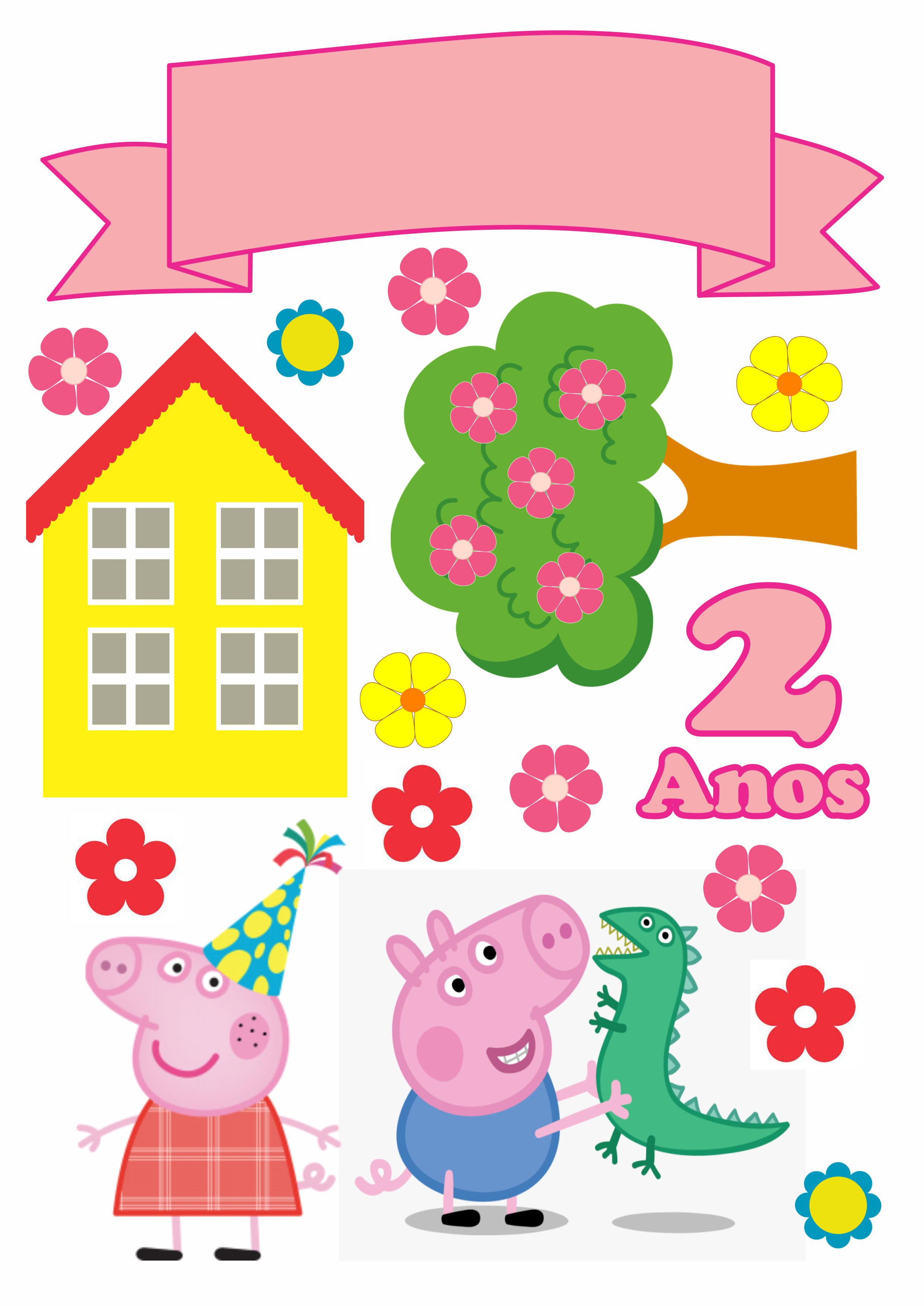 Topper para docinhos Peppa Pig