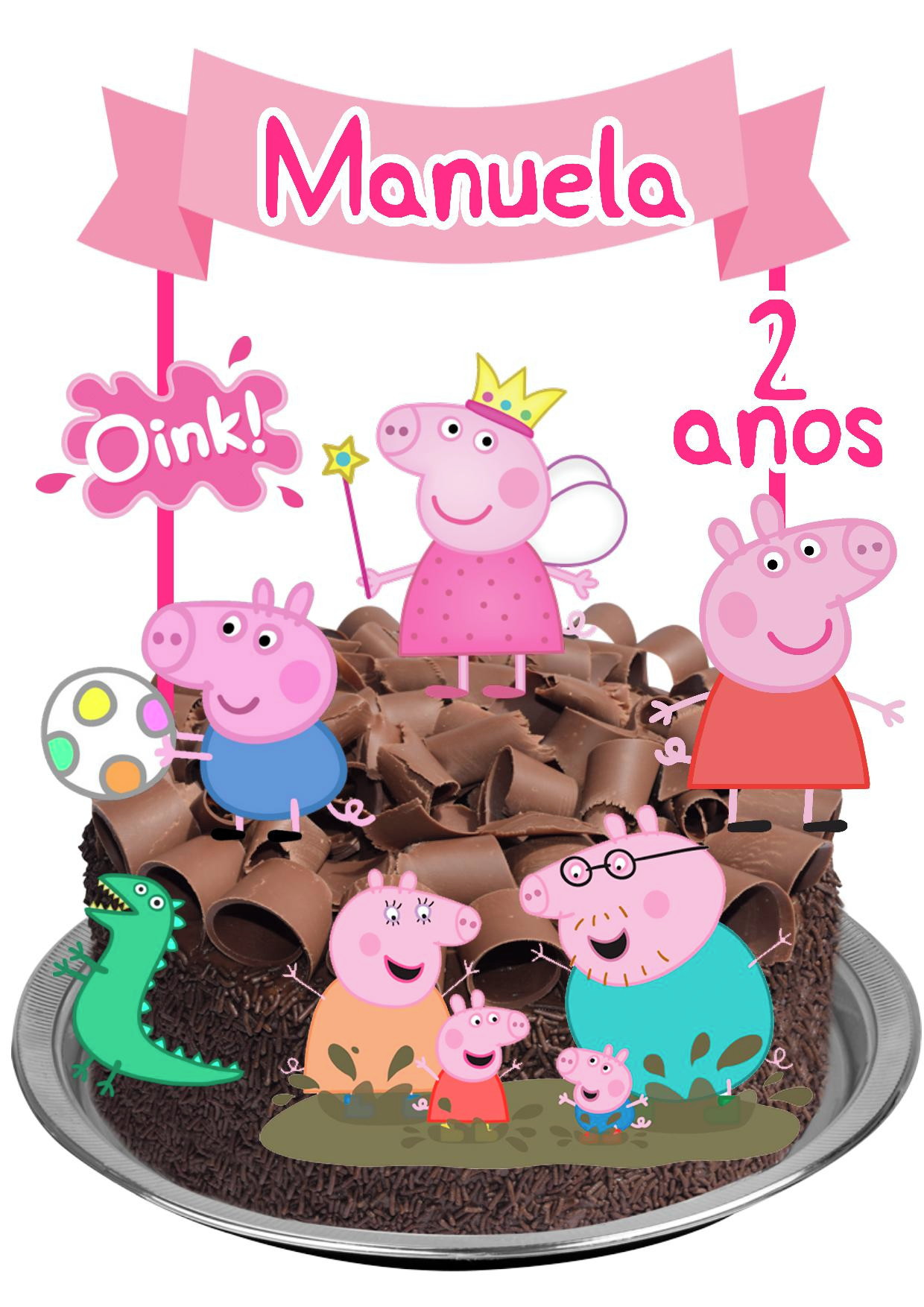 Topper para docinhos Peppa Pig