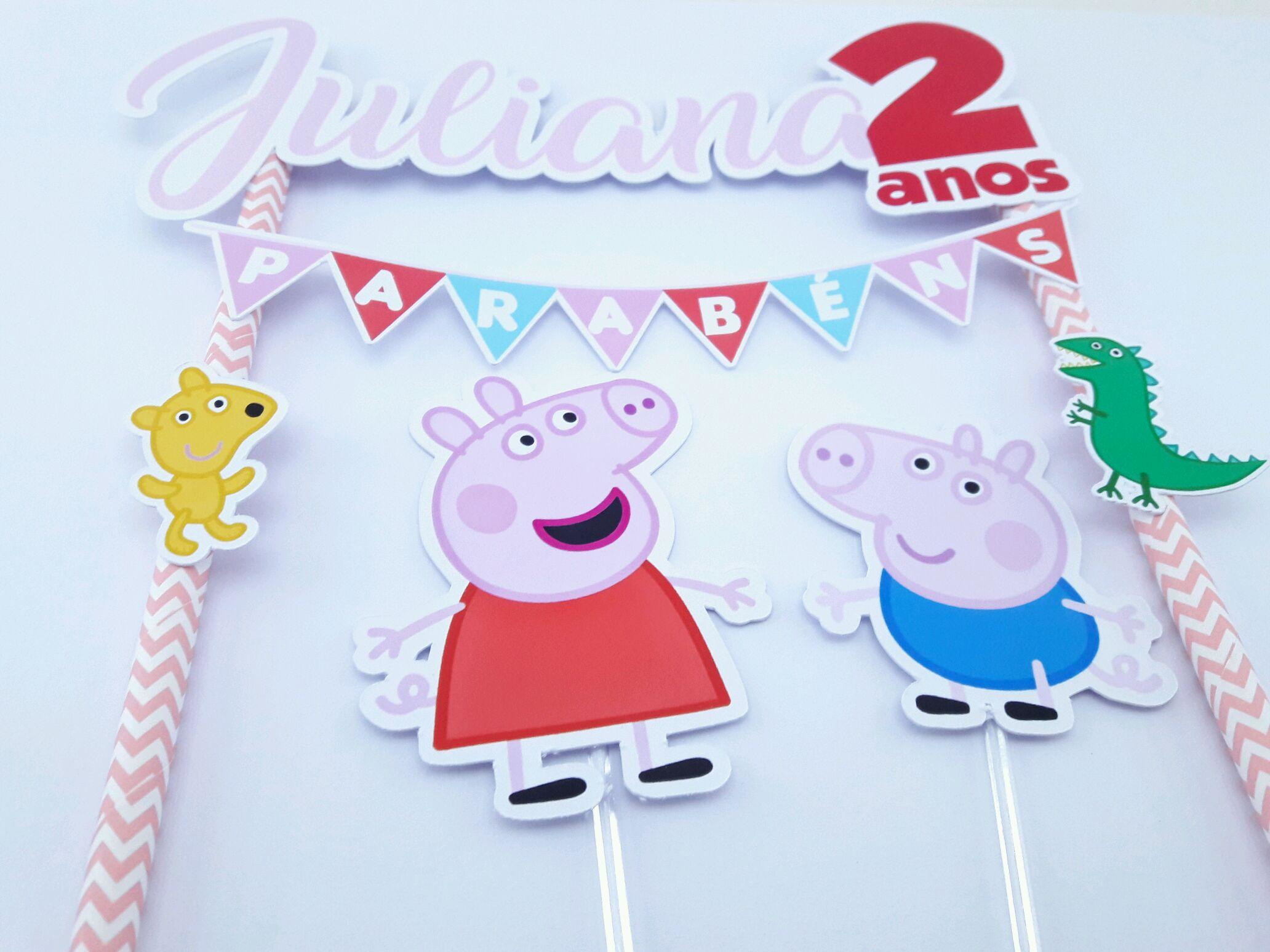 Topper para docinhos Peppa Pig