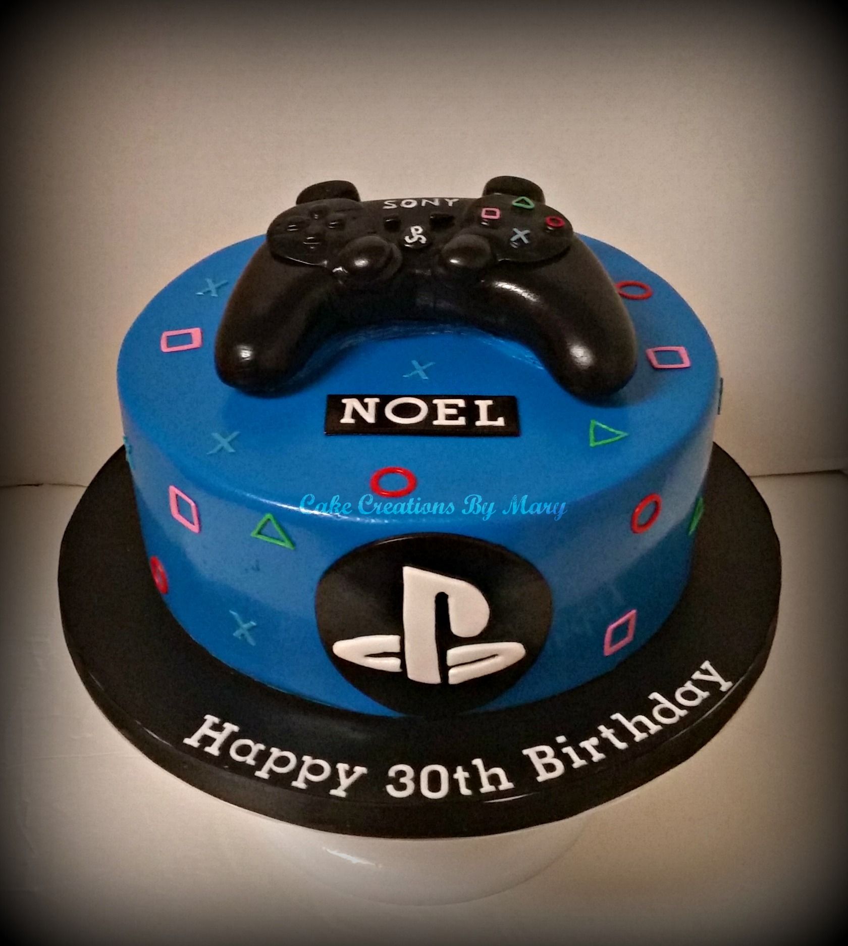 bolo #decoração #topper #jogo #videogame #festa #chantilly #confeitaria  #cake #infantil #azul