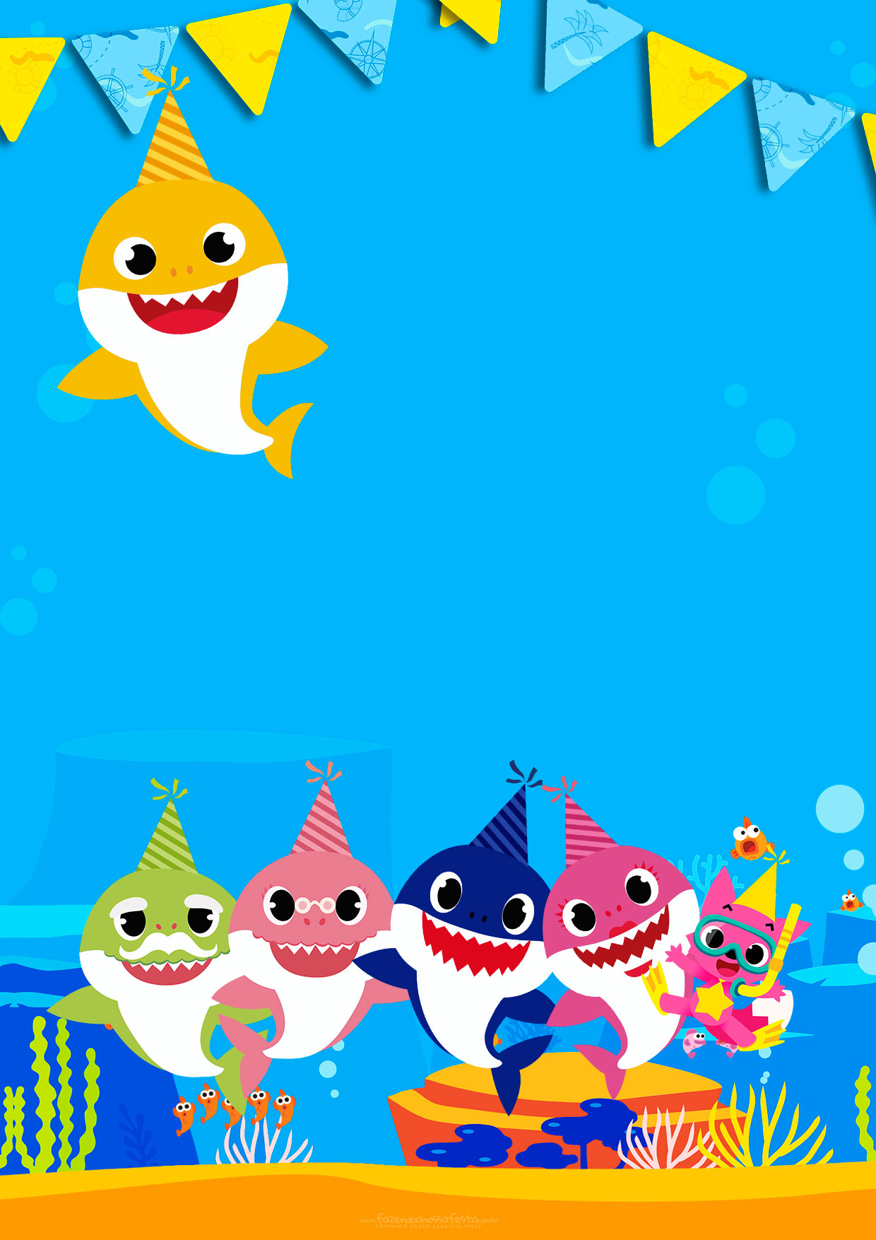 Convite Animado Baby Shark