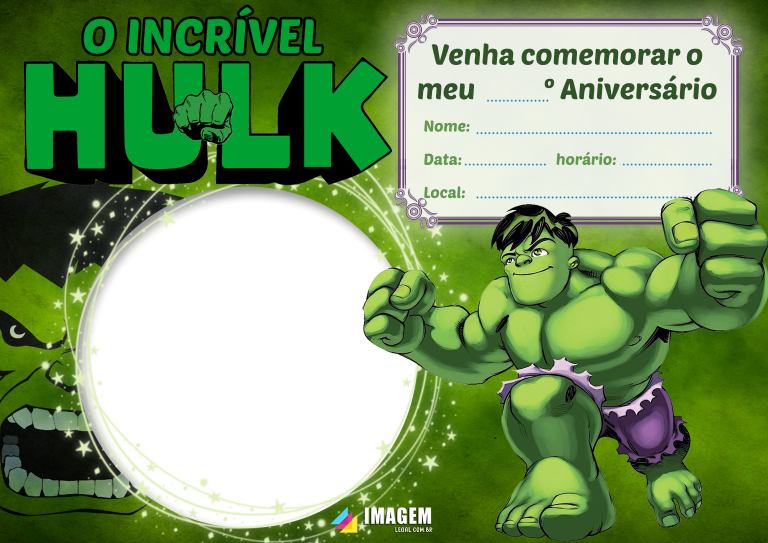 Convite Animado Hulk