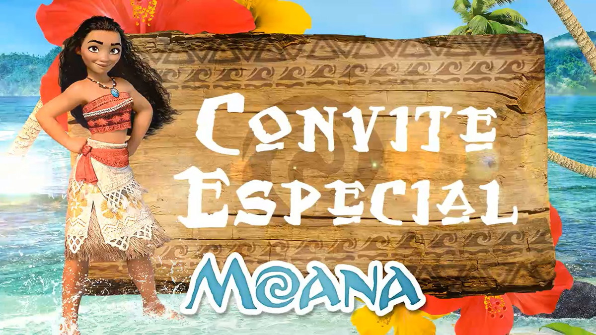 Convite Animado Moana