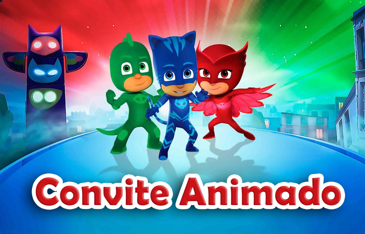 Convite Animado PJ Masks