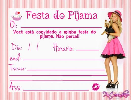 Convite de festa do pijama Simples