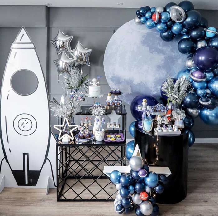 Festa astronauta Decoração