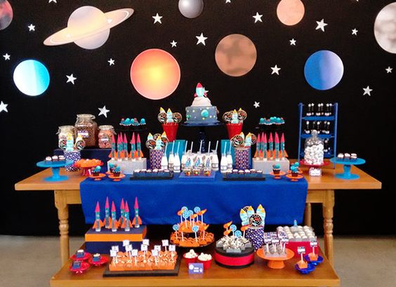 Festa astronauta Decoração