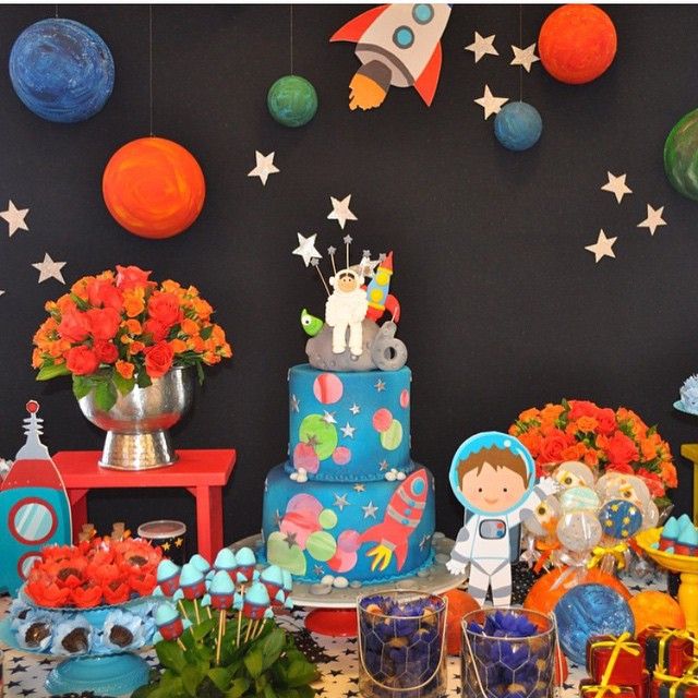 Festa astronauta Decoração