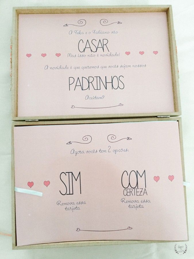 Convite para ser madrinha De casamento