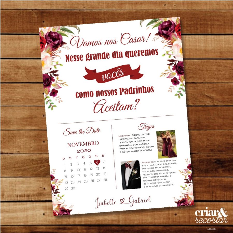 Convite para Madrinha de Casamento: 70 dicas para você
