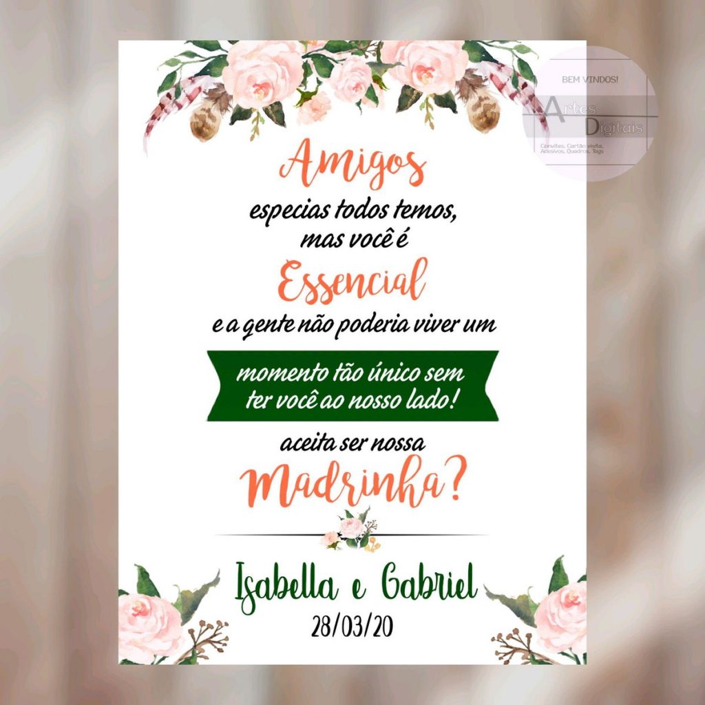 Convite para Madrinha de Casamento: 70 dicas para você
