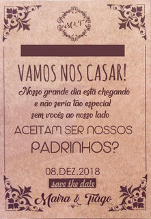 Convite para madrinha de casamento Virtual