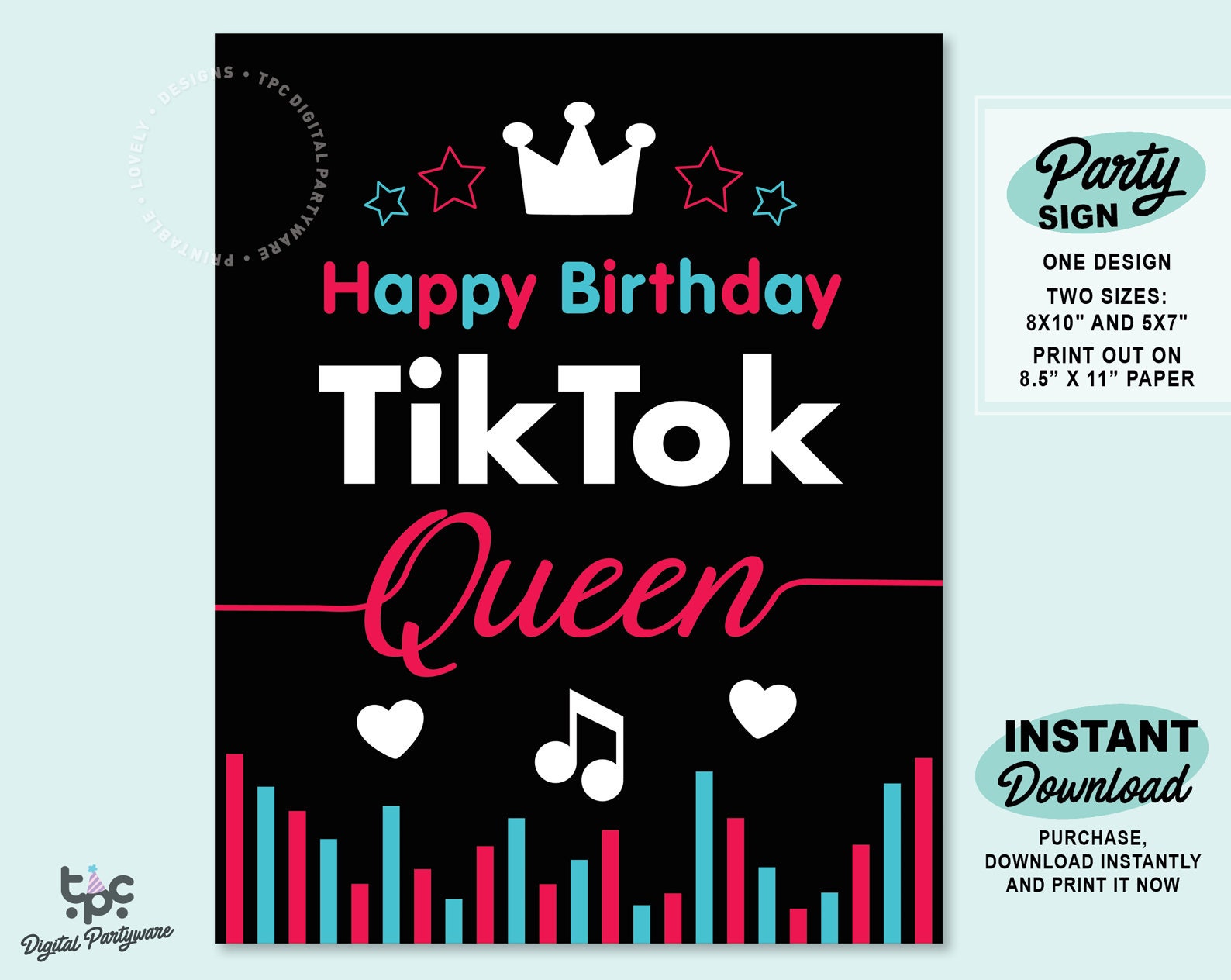 Festa Tik Tok Para imprimir