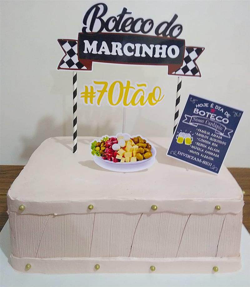 bolo quadrado masculino Branco