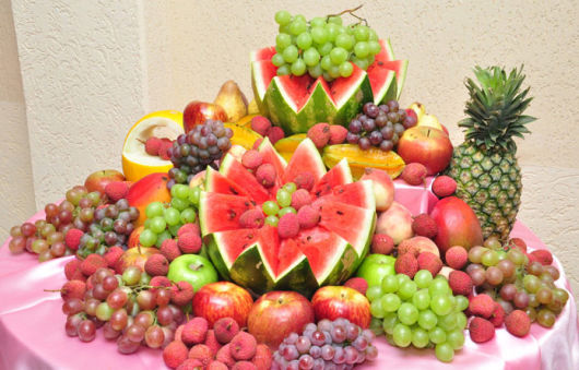 mesa de natal Com frutas