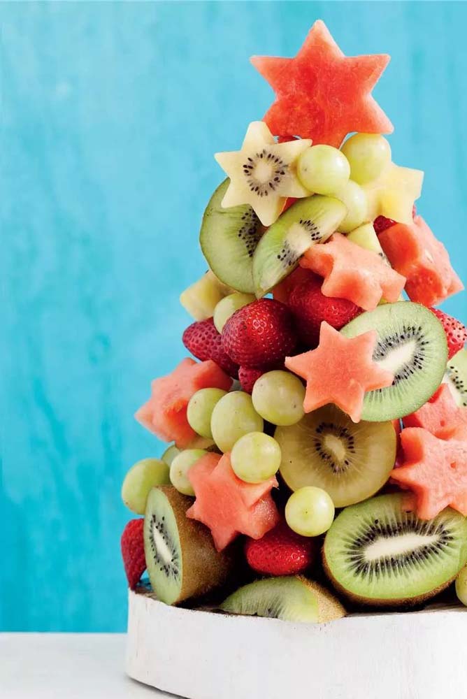 mesa de natal Com frutas