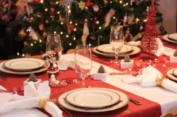mesa de natal Elegante