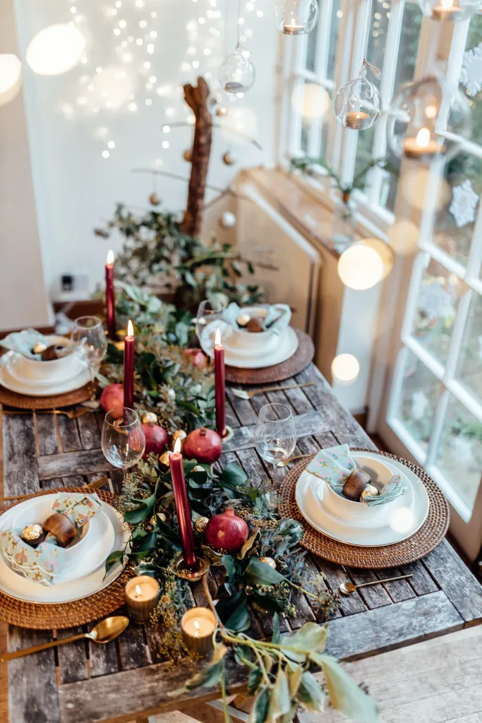 mesa de natal Elegante