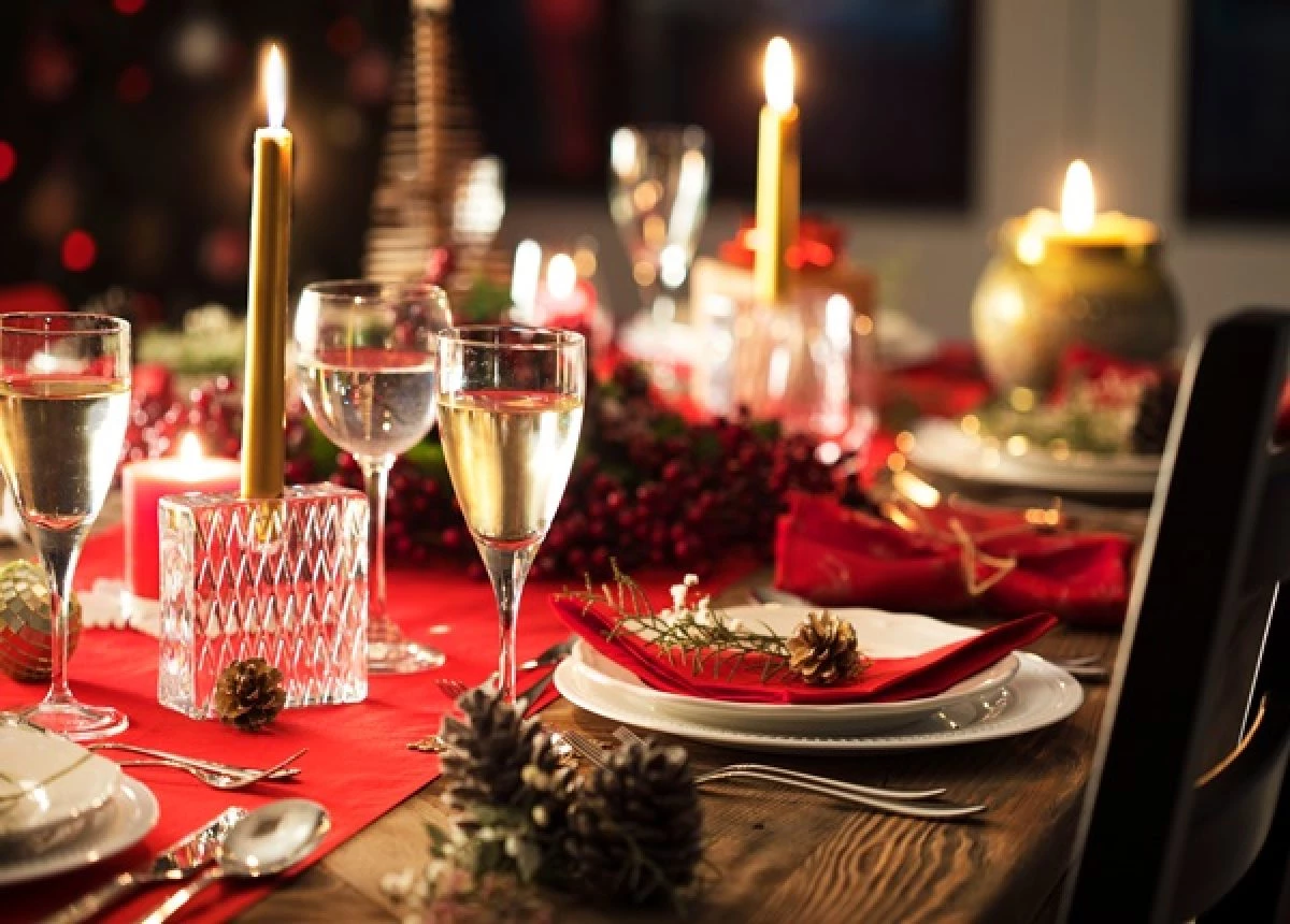 mesa de natal Para família