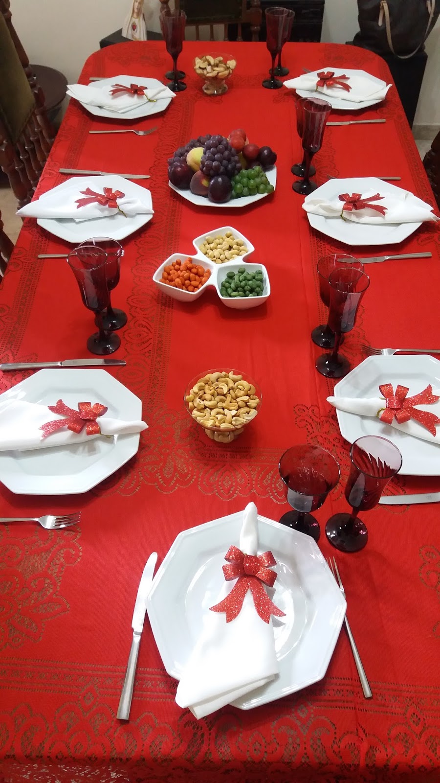 mesa de natal Para família