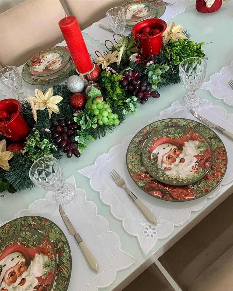 mesa de natal Decorada