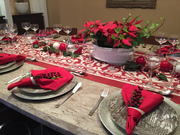 mesa de natal Decorada