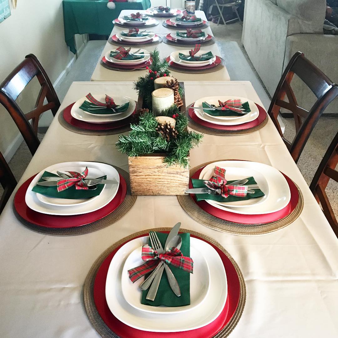 mesa de natal Decorada