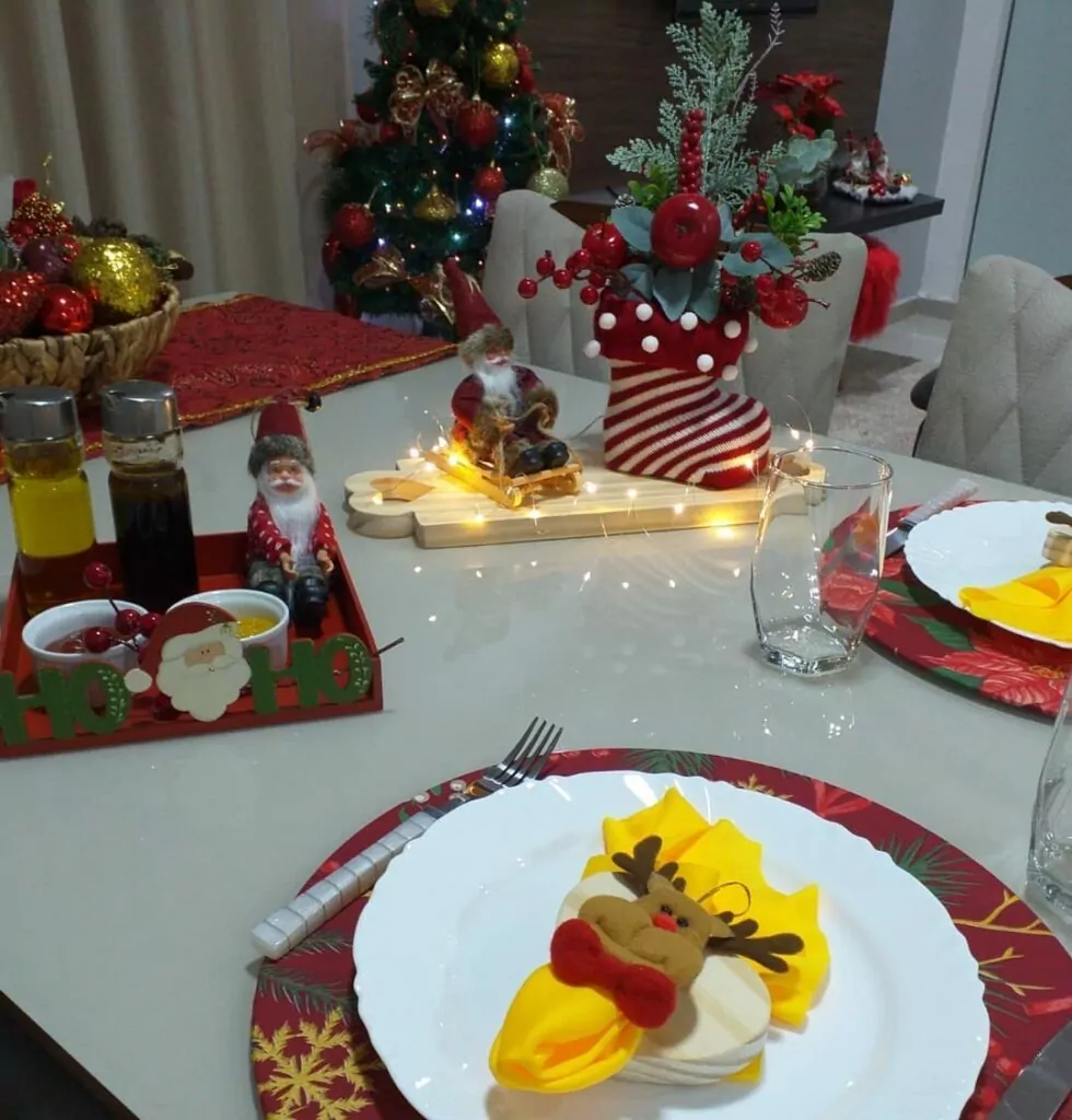 mesa de natal Simples